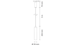 Lightup-Pris|Kjøkkenbelysning Tak>Sg Armaturen As Zip Tube Micro pendel 7W LED 2000-2800K dim to warm
