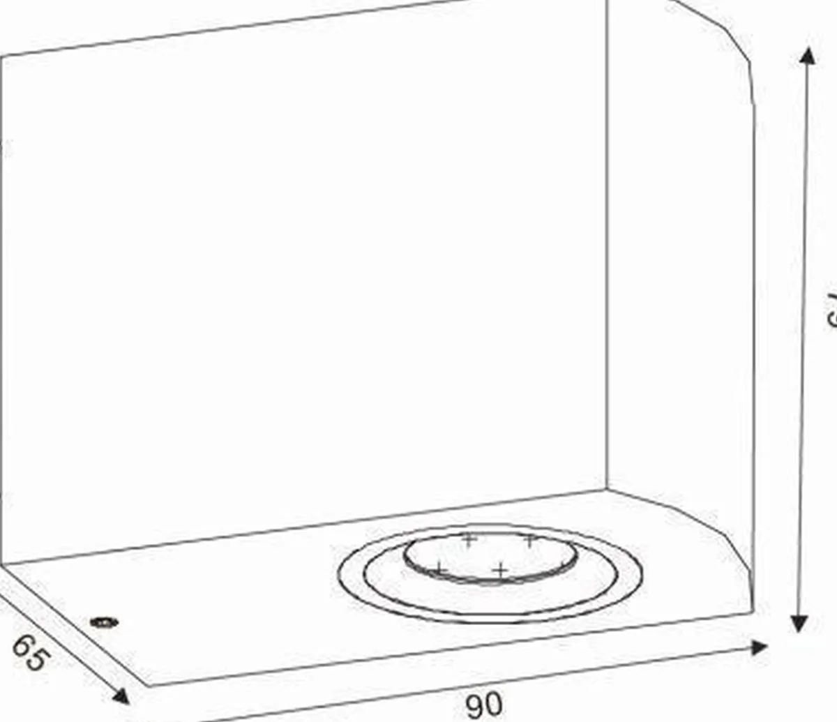 Utelamper Med Opp/Ned Lys>Lucide Zora round vegglampe ned rund utendørs IP44
