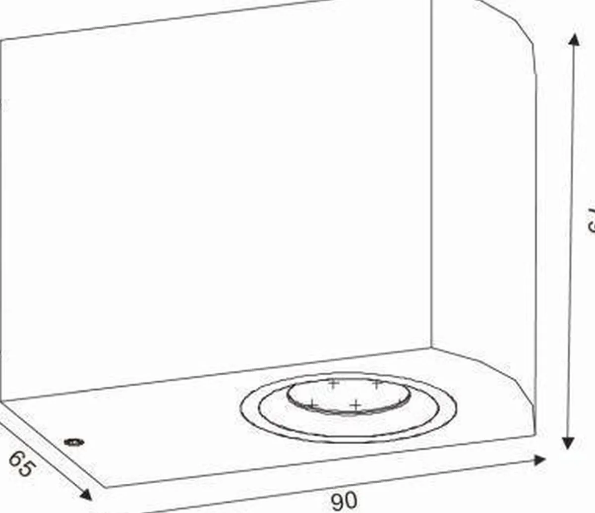 Utelamper Med Opp/Ned Lys>Lucide Zora round vegglampe ned rund utendørs IP44