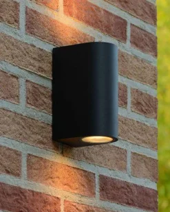 Utelamper Med Opp/Ned Lys>Lucide Zora round vegglampe opp/ned utendørs IP44